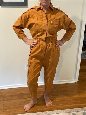 Vintage 80’s/90’s Nok Nok Utility Military 100% Cotton Jumpsuit